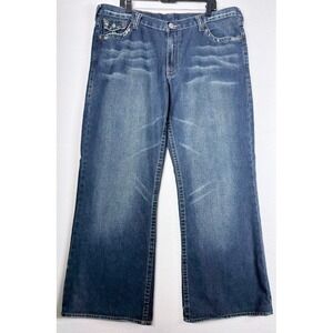 Vintage True Religion Bobby Jeans Men 40X35 Buddha Embroidered Bootcut